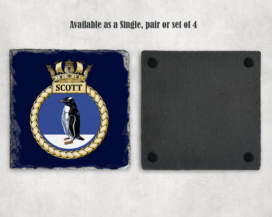 HMS Scott - Slate Coaster