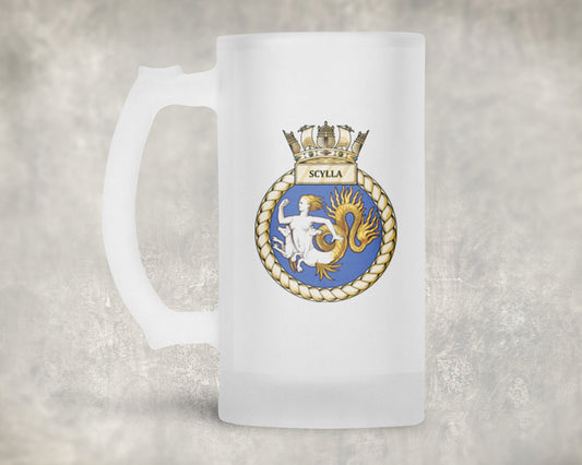 HMS Scylla - Frosted Stein/Tankard/Beer Mug - Frosted Stein/Tankard/Beer Mug