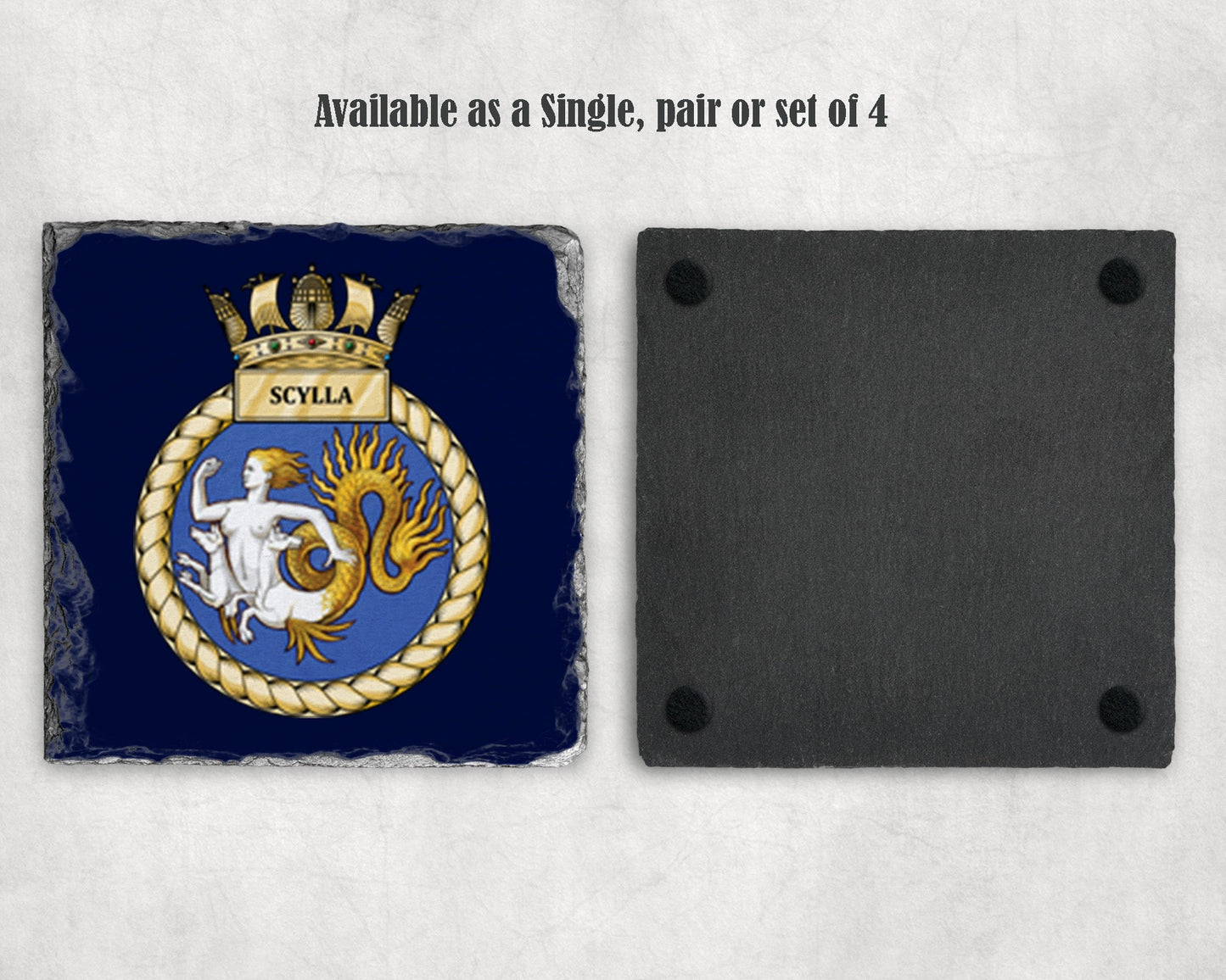 HMS Scylla - Slate Coaster