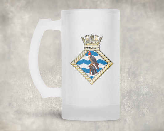 HMS Seahawk - Frosted Stein/Tankard/Beer Mug - Frosted Stein/Tankard/Beer Mug