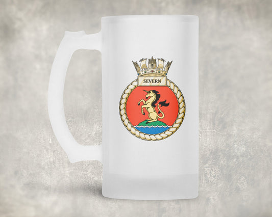 HMS Severn - Frosted Stein/Tankard/Beer Mug - Frosted Stein/Tankard/Beer Mug
