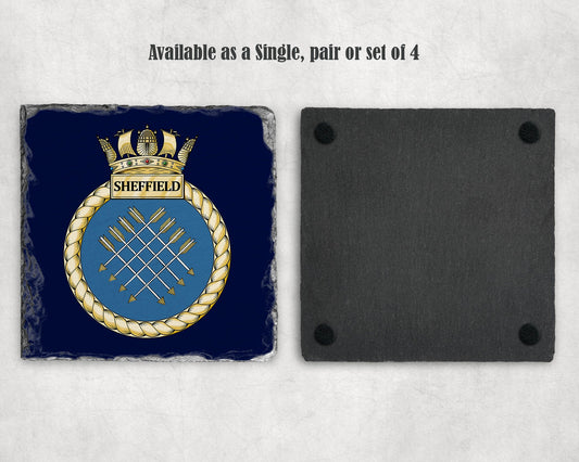 HMS Sheffield - Slate Coaster