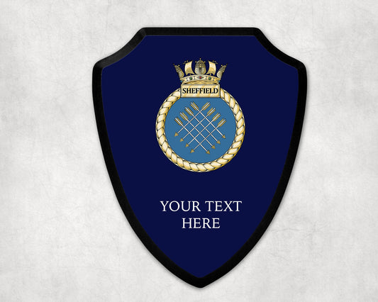 HMS Sheffield - Royal Navy Printed Wall Shield