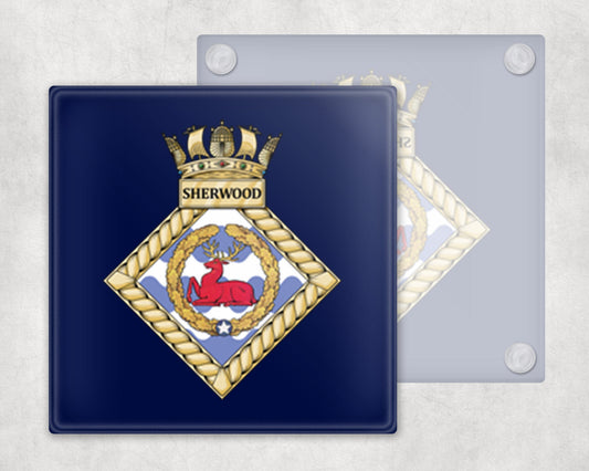 HMS Sherwood - Glass Coaster