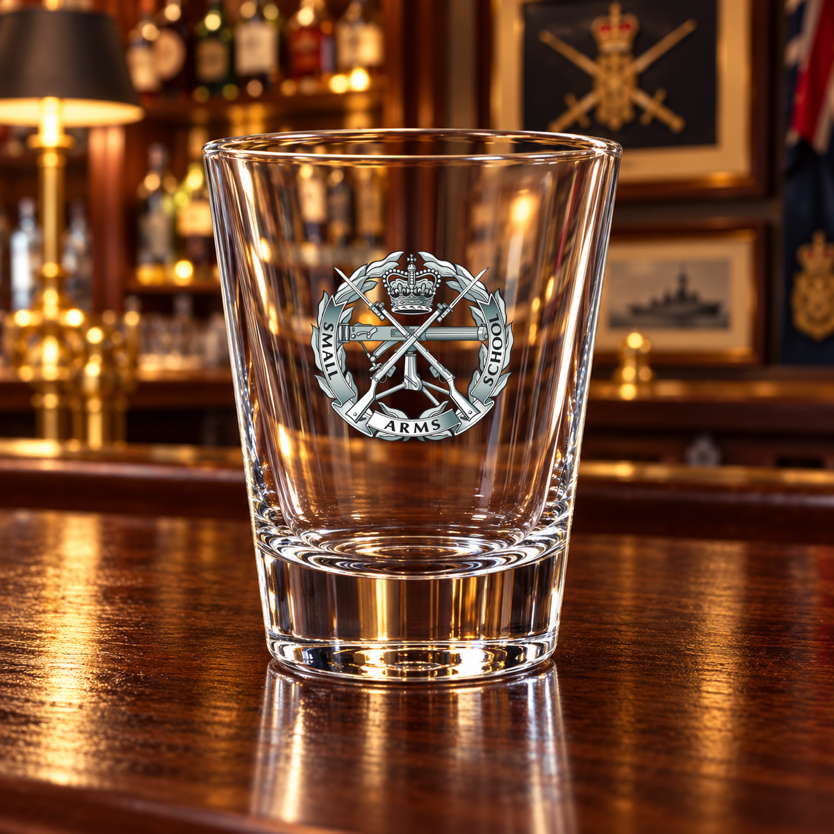 Small Arms School - Shot Glasses | The Crafty Black Dog — Frosted_Shot_Glass_Military_Bar_Smart_Object copy