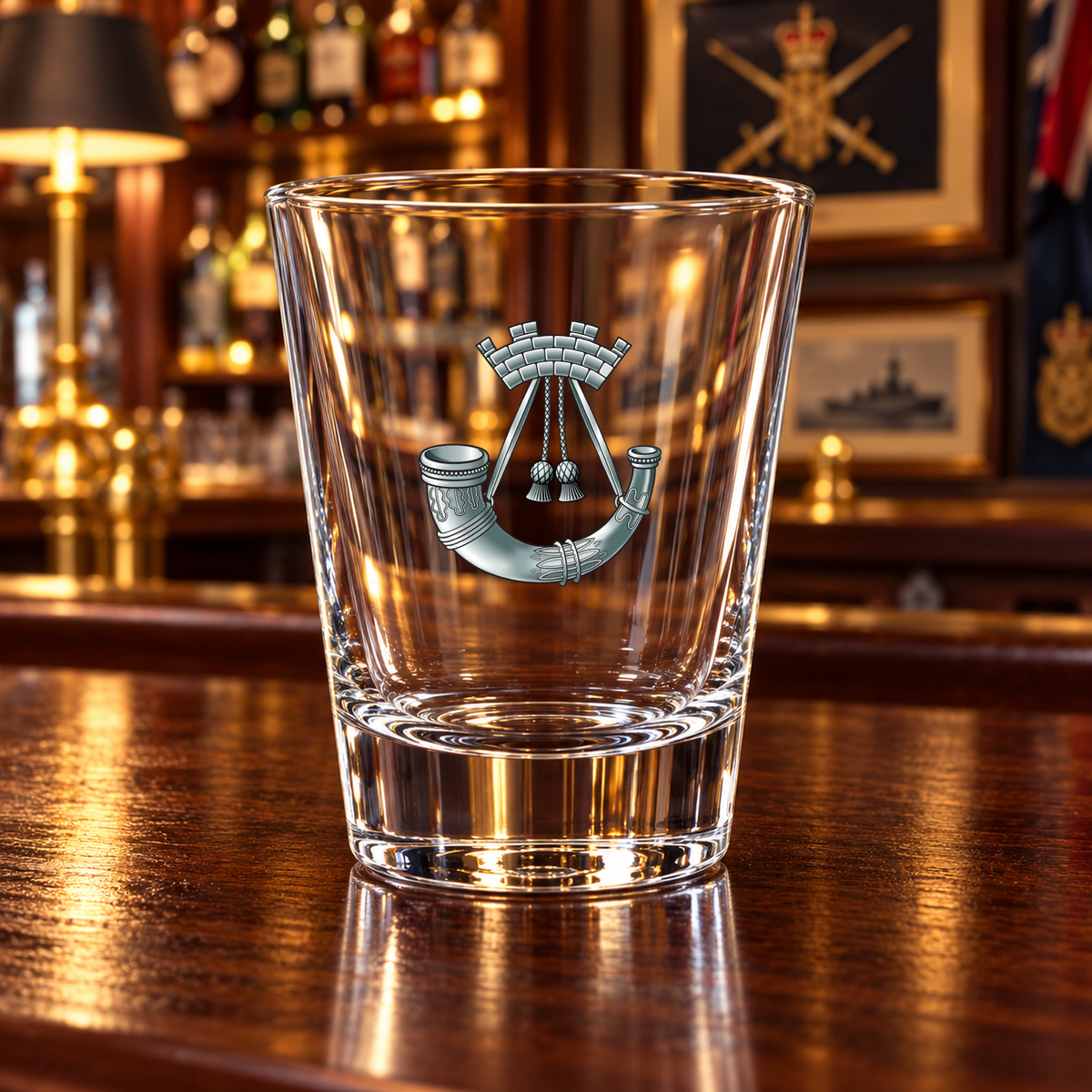 Somerset & Cornwall Light Infantry - Shot Glasses | The Crafty Black Dog — Frosted_Shot_Glass_Military_Bar_Smart_Object copy