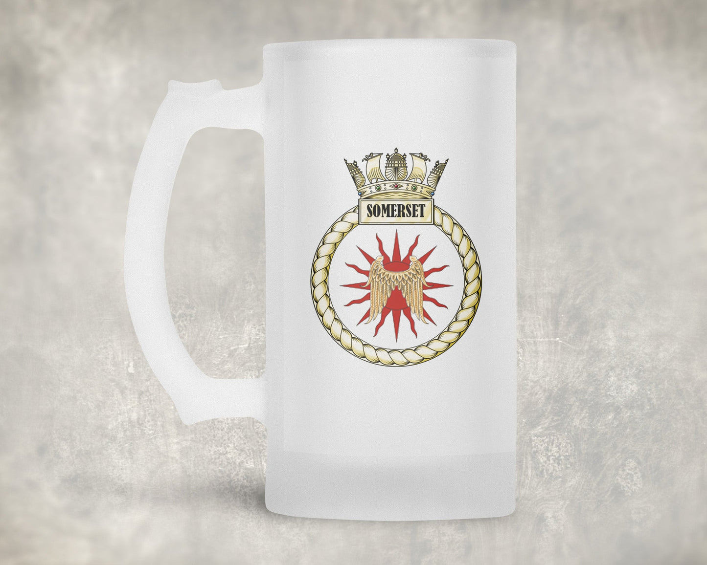 HMS Somerset - Frosted Stein/Tankard/Beer Mug - Frosted Stein/Tankard/Beer Mug