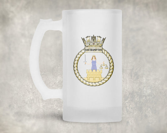HMS Southampton - Frosted Stein/Tankard/Beer Mug - Frosted Stein/Tankard/Beer Mug
