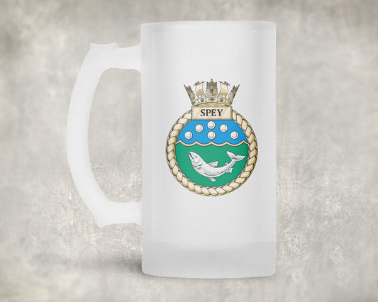 HMS Spey - Frosted Stein/Tankard/Beer Mug - Frosted Stein/Tankard/Beer Mug
