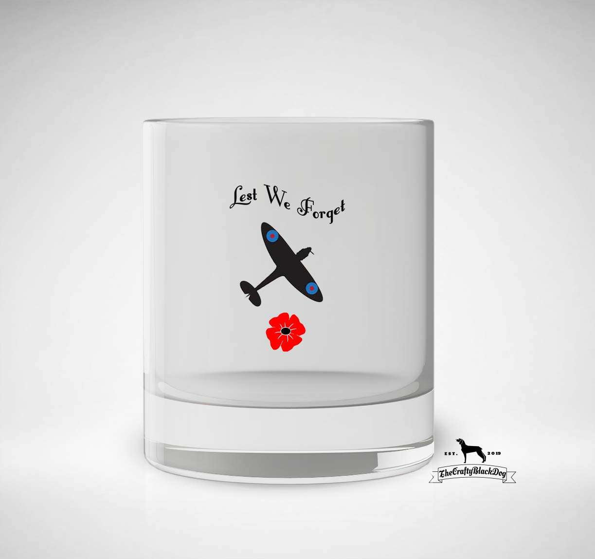 Lest We Forget - Spitfire - Whiskey/Spirit Glass