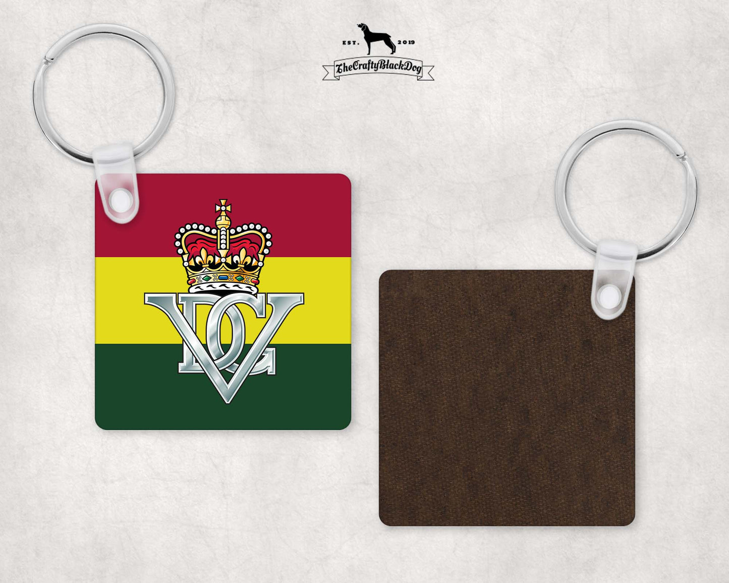 5th Royal Inniskilling Dragoon Guards - Square Key Ring