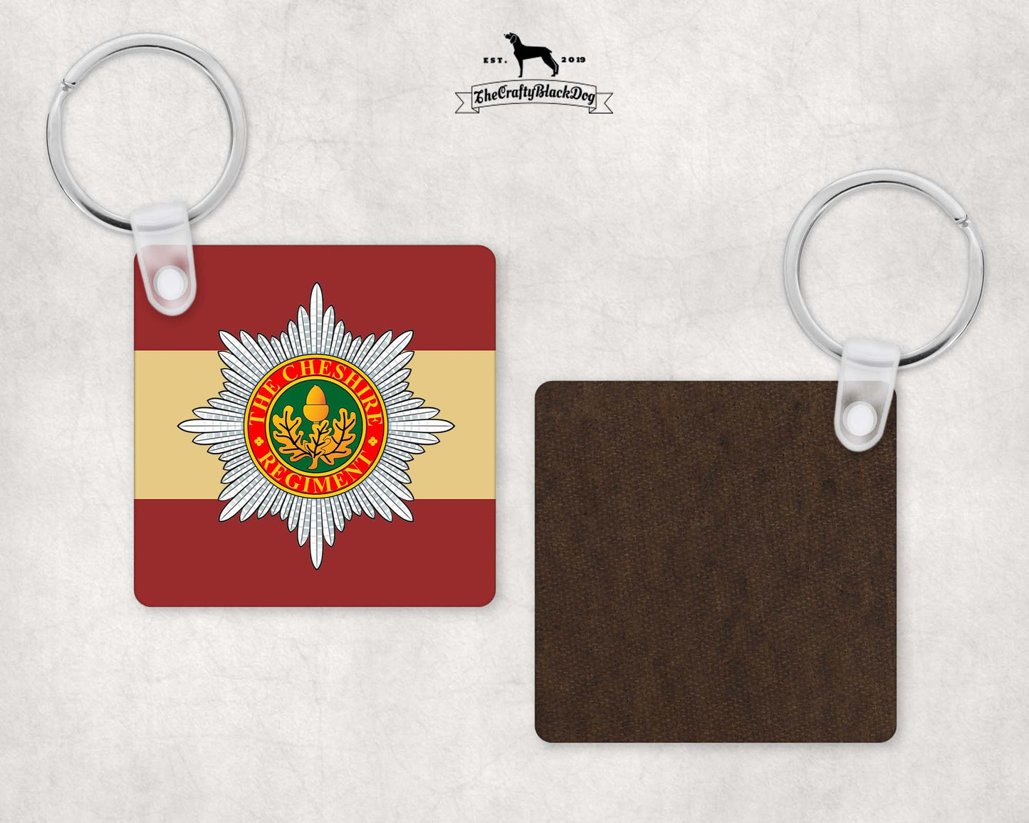 Cheshire Regiment - Square Key Ring