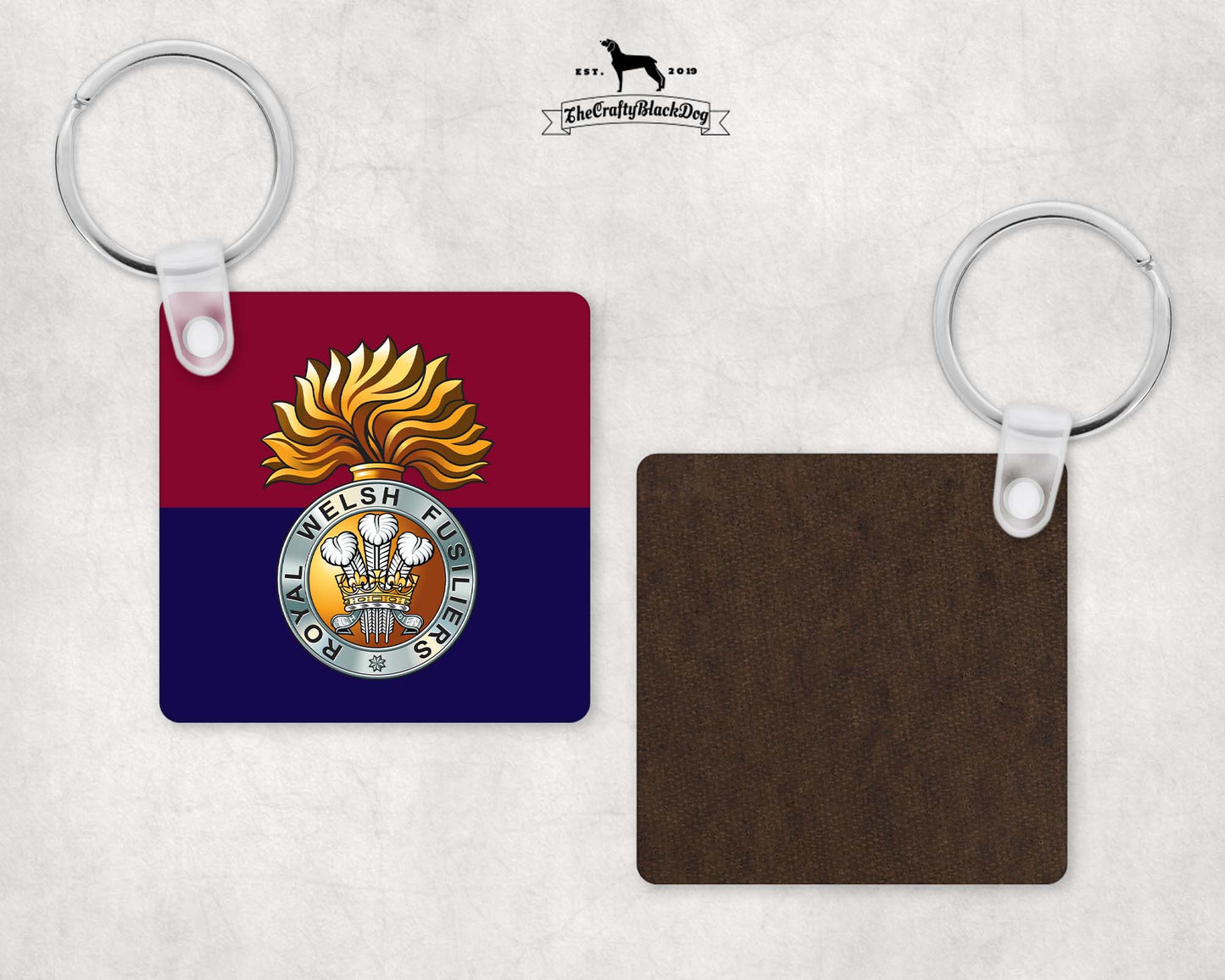 Royal Welsh Fusiliers - Square Key Ring