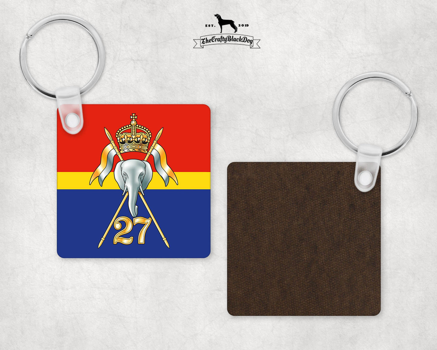 27th Lancers - Square Keyring