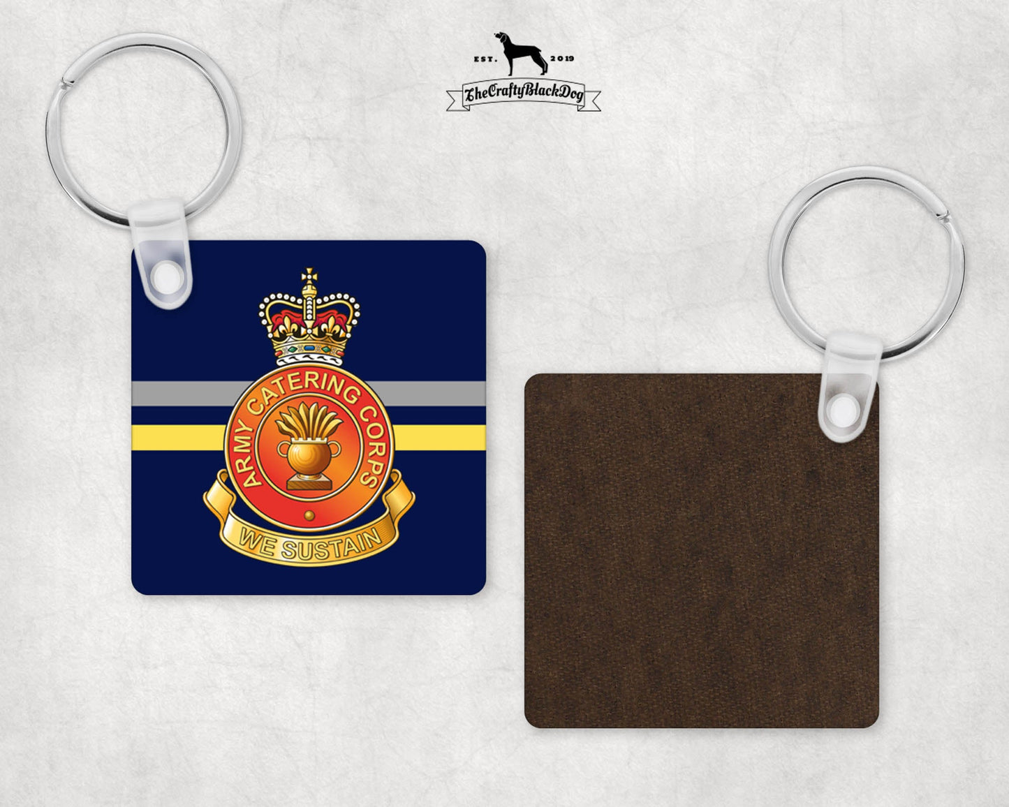 Army Catering Corps - Square Keyring