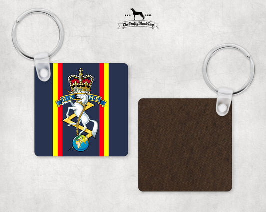 Royal Electrical and Mechanical Engineers - Square Keyring