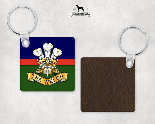 Welch Regiment - Square Keyring