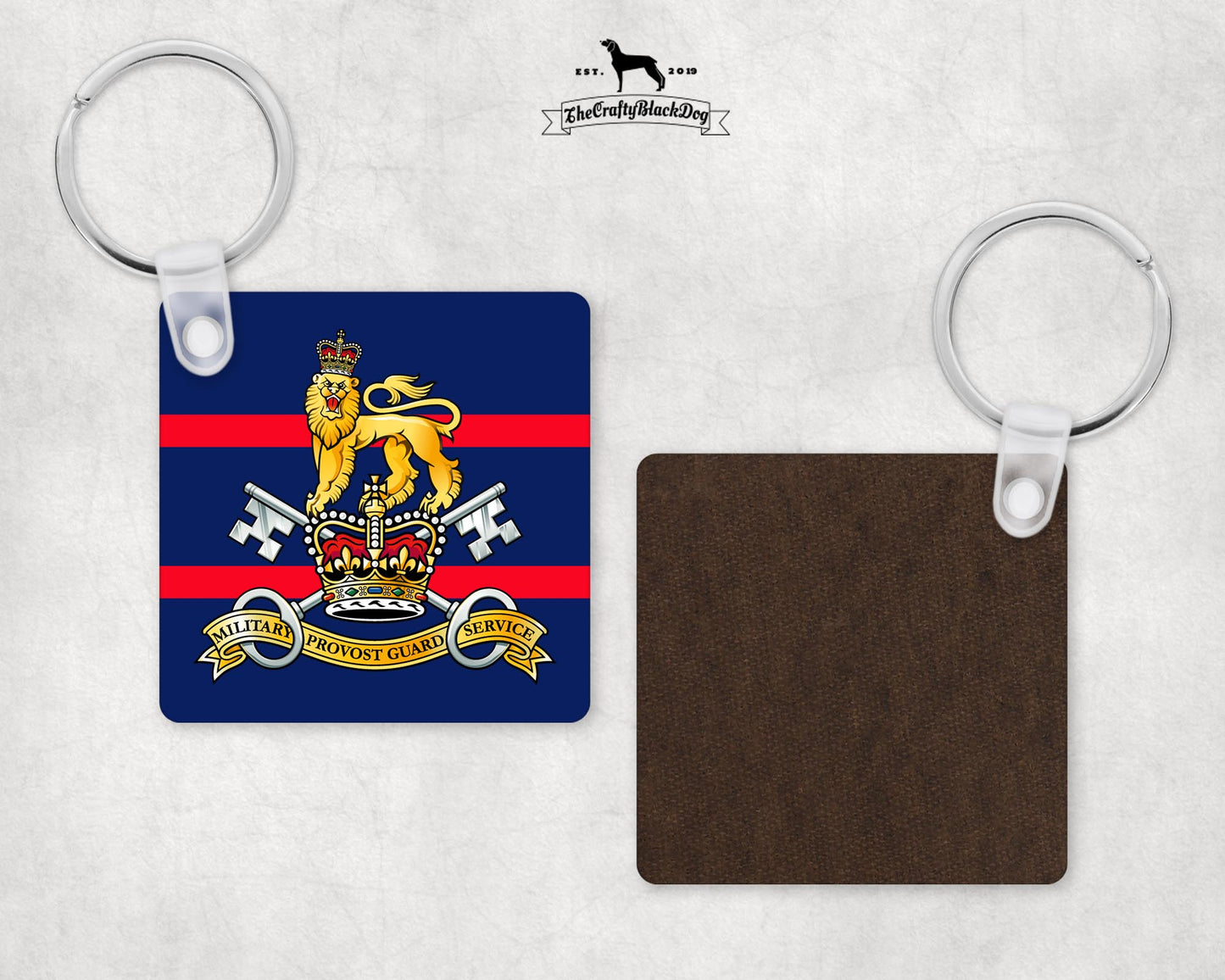 Military Provost Guard Service - Square Key Ring