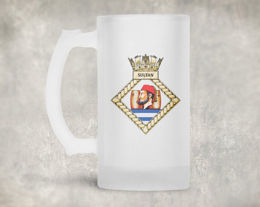HMS Sultan - Frosted Stein/Tankard/Beer Mug - Frosted Stein/Tankard/Beer Mug