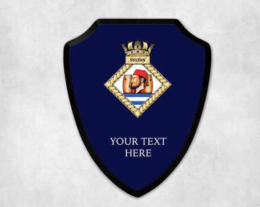 HMS Sultan - Royal Navy Printed Wall Shield