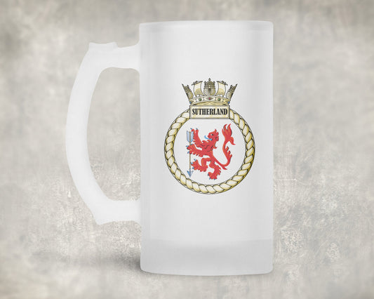 HMS Sutherland - Frosted Stein/Tankard/Beer Mug - Frosted Stein/Tankard/Beer Mug