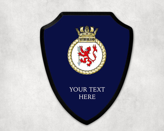 HMS Sutherland - Royal Navy Printed Wall Shield