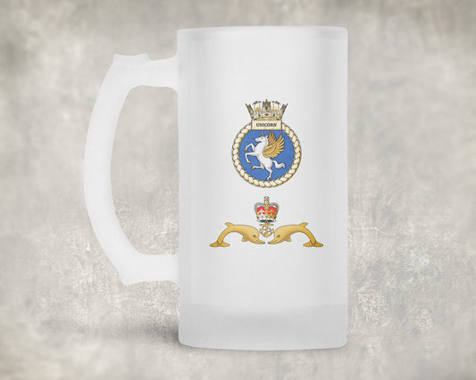 HMS Unicorn - Frosted Stein/Tankard/Beer Mug - Frosted Stein/Tankard/Beer Mug