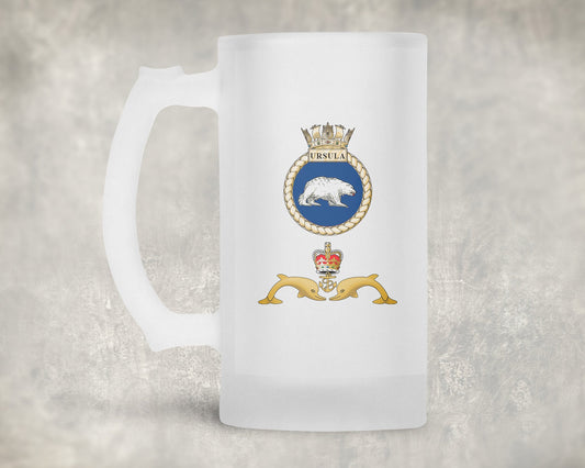 HMS Ursula - Frosted Stein/Tankard/Beer Mug - Frosted Stein/Tankard/Beer Mug
