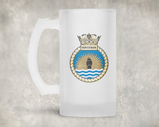 HMS Venturer - Frosted Stein/Tankard/Beer Mug - Frosted Stein/Tankard/Beer Mug