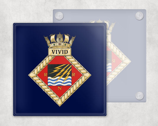 HMS Vivid - Glass Coaster