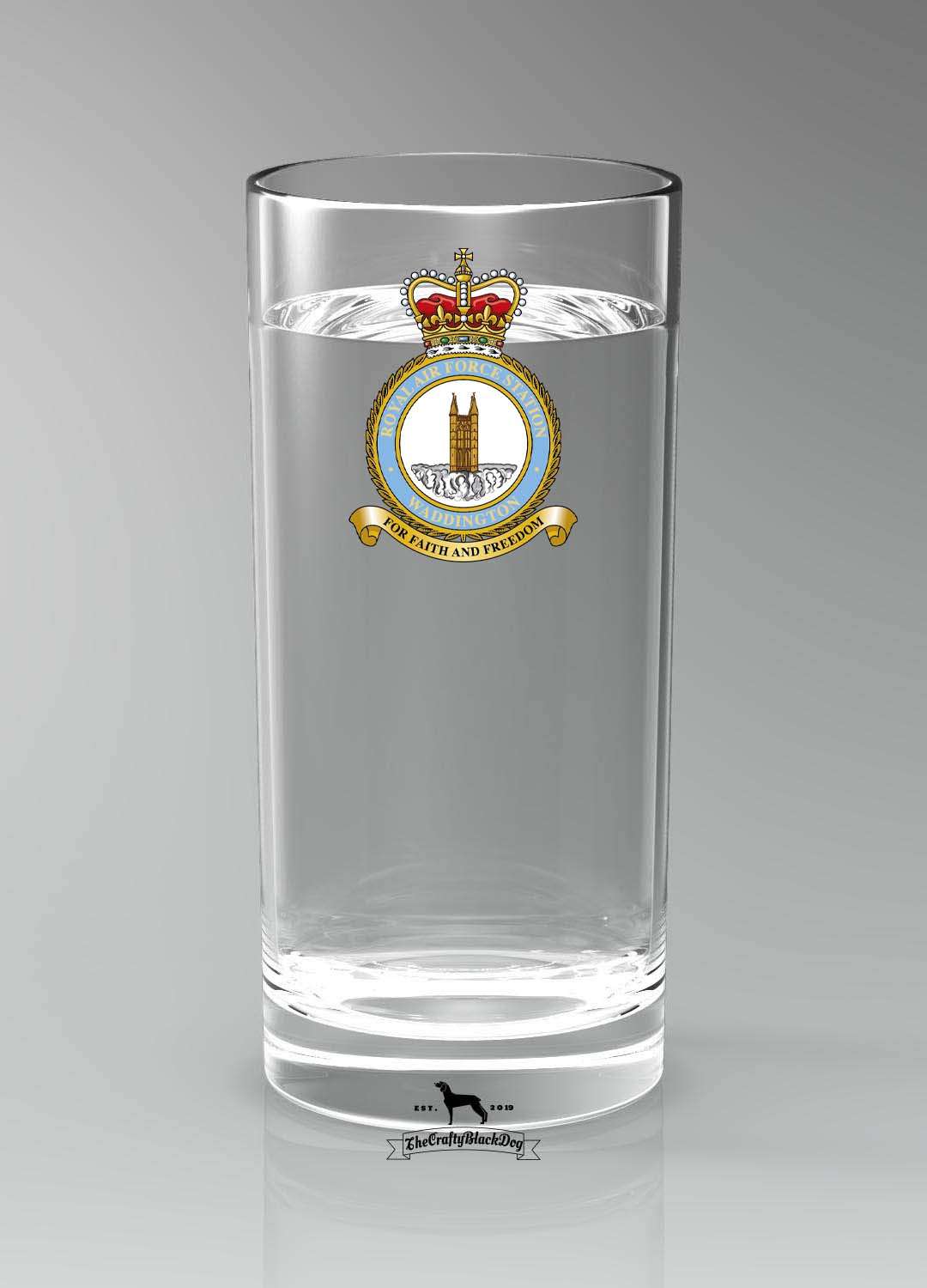 RAF Waddington - Straight Gin/Mixer/Water Glass