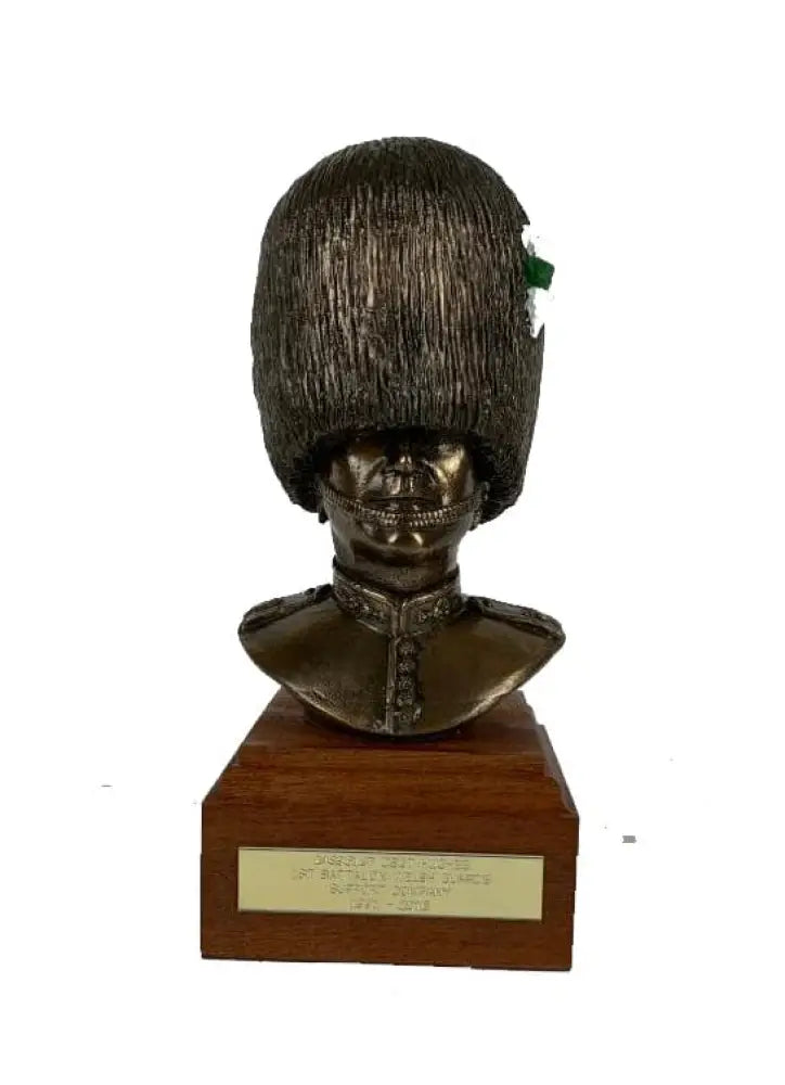 Welsh Guards Bust Cold Cast Bronze Military Statue Sculpture