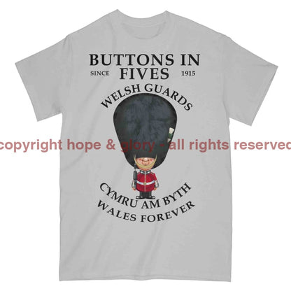Welsh Guards Buttons In Fives Military Printed T-Shirt