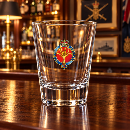 Welsh Guards Crest - Shot Glasses | The Crafty Black Dog — Frosted_Shot_Glass_Military_Bar_Smart_Object copy