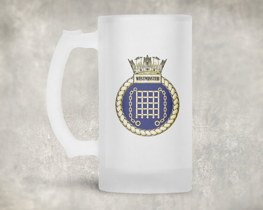 HMS Westminster - Frosted Stein/Tankard/Beer Mug - Frosted Stein/Tankard/Beer Mug