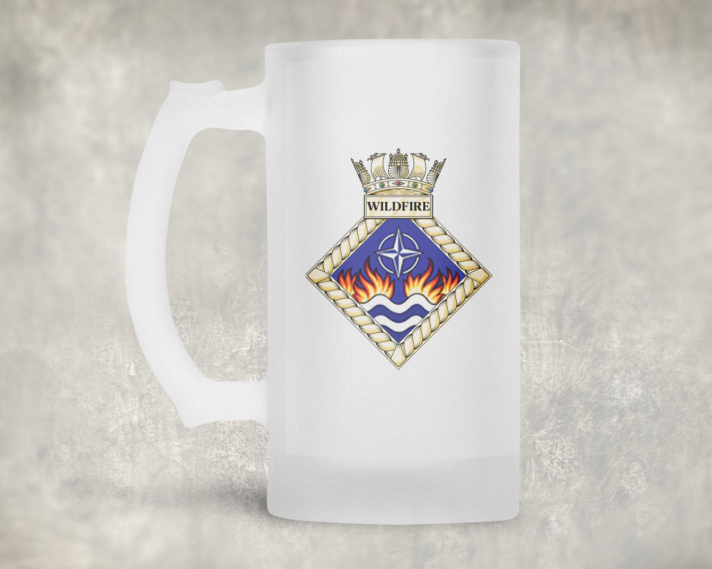 HMS Wildfire - Frosted Stein/Tankard/Beer Mug - Frosted Stein/Tankard/Beer Mug