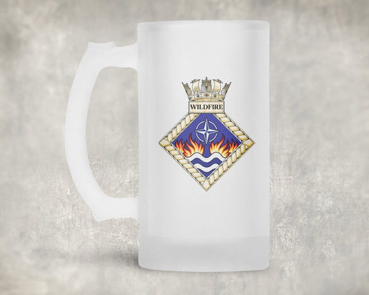 HMS Wildfire - Frosted Stein/Tankard/Beer Mug - Frosted Stein/Tankard/Beer Mug