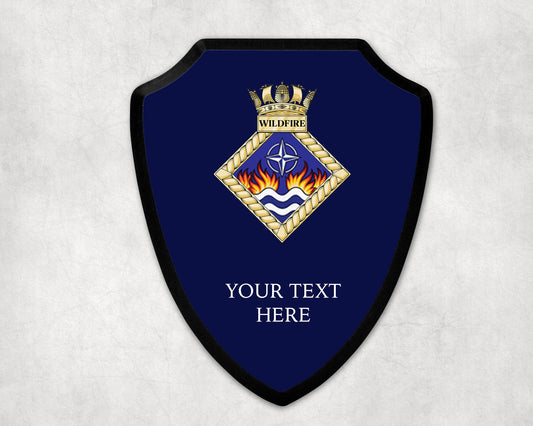 HMS Wildfire - Royal Navy Printed Wall Shield