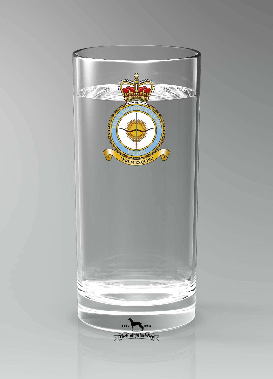 RAF Wyton - Straight Gin/Mixer/Water Glass