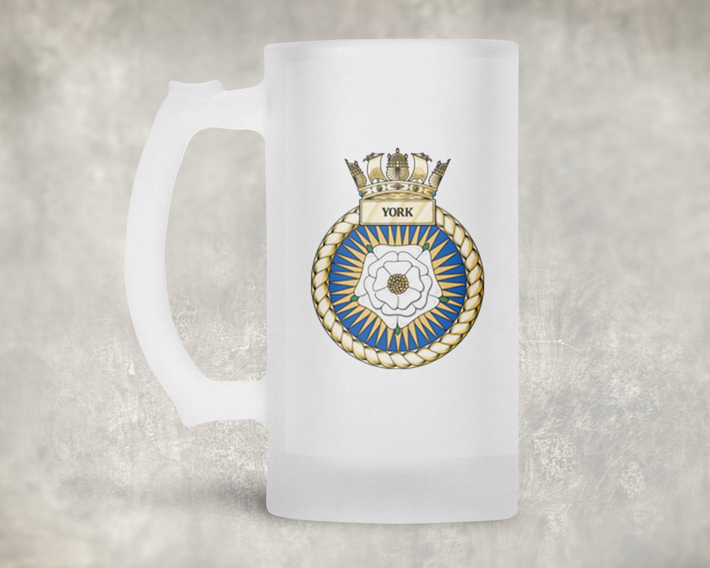 HMS York - Frosted Stein/Tankard/Beer Mug - Frosted Stein/Tankard/Beer Mug